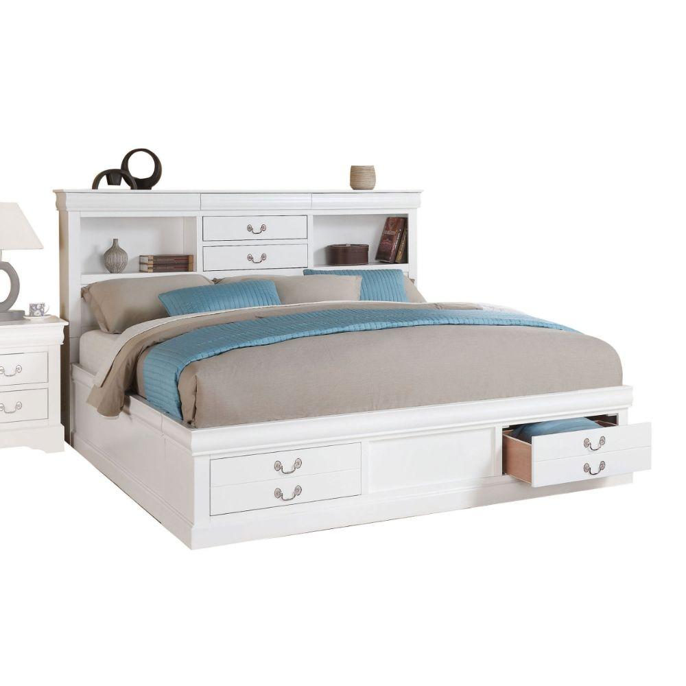 Acme Furniture Bedroom Louis Philippe Eastern King Bed 26727EK - Leon  Furniture - Phoenix, AZ